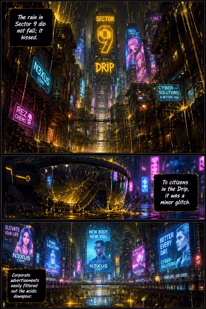 The Dead Eye Journalist - Comic - Trang 1 | Cyberpunk