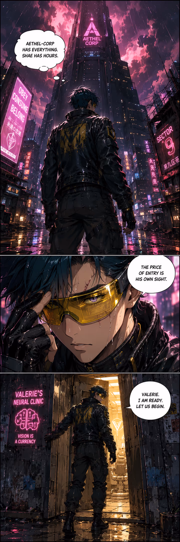 The Blacklight Corneas of Sector 9 - Trang 1 | Cyberpunk