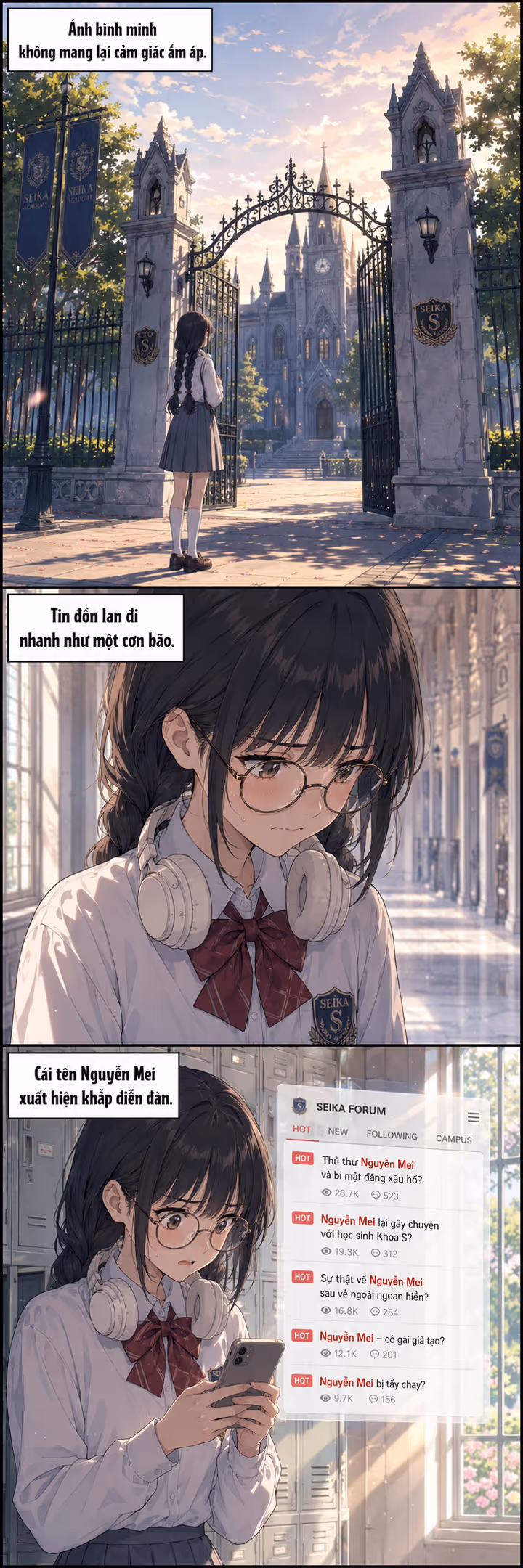 Thư Viện Hoàng Hôn Và Tiếng Lòng Gào Thét Của Hoàng Tử Băng - Comic - Trang 1 | Shoujo