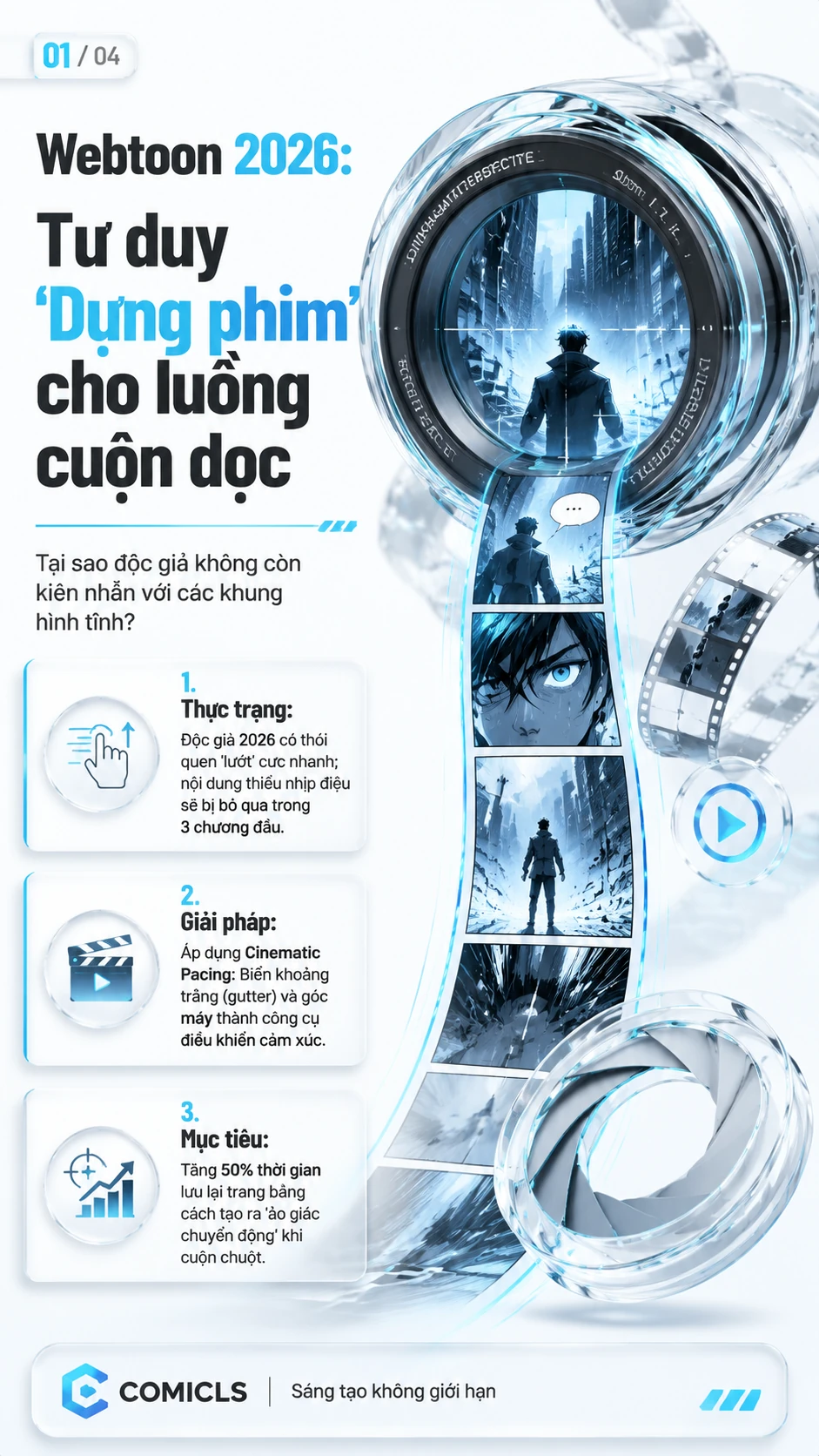 Webtoon 2026: Kỹ thuật 'Dựng phim' trên luồng cuộn dọc