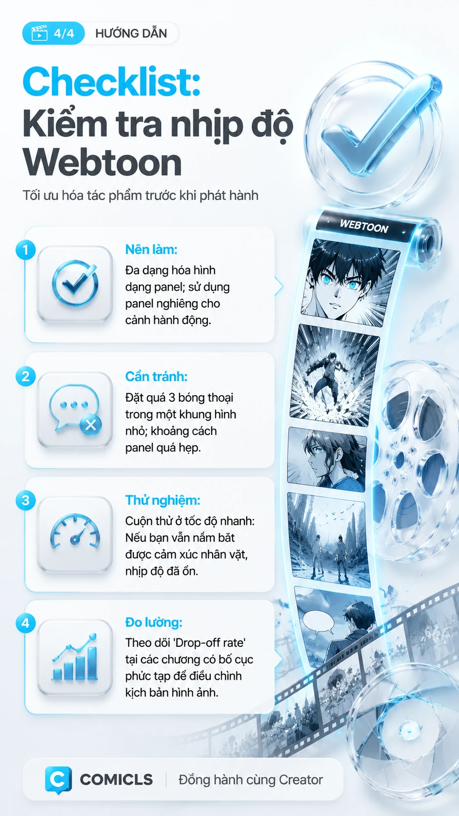 Checklist: Kiểm tra nhịp độ Webtoon