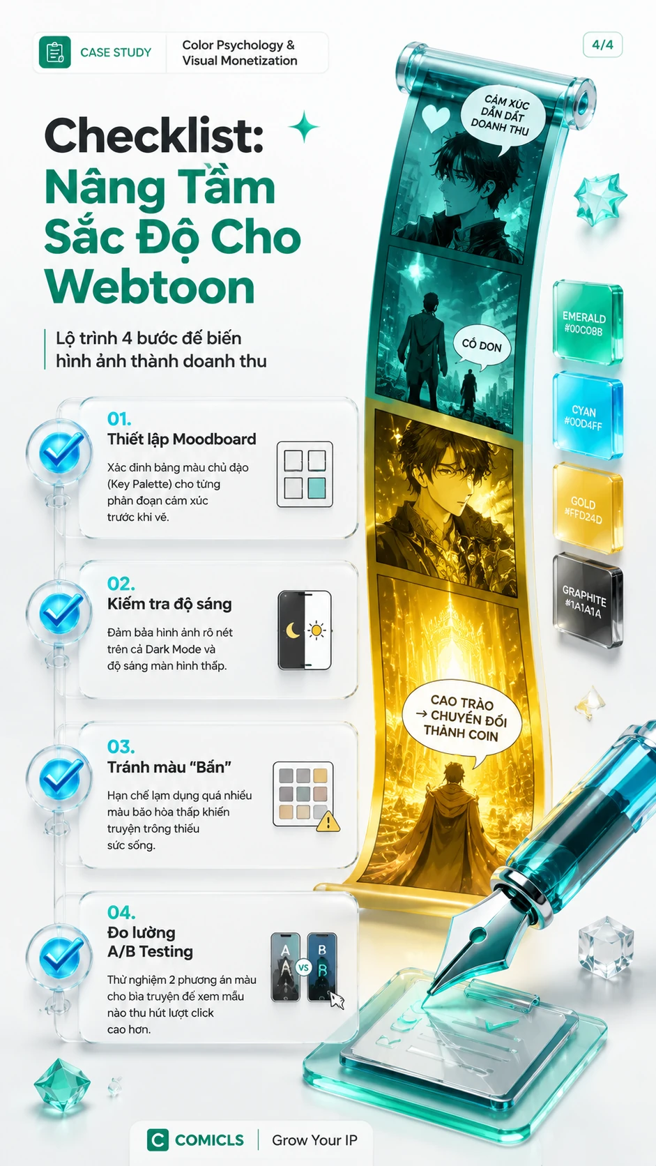 Checklist: Nâng Tầm Sắc Độ Cho Webtoon