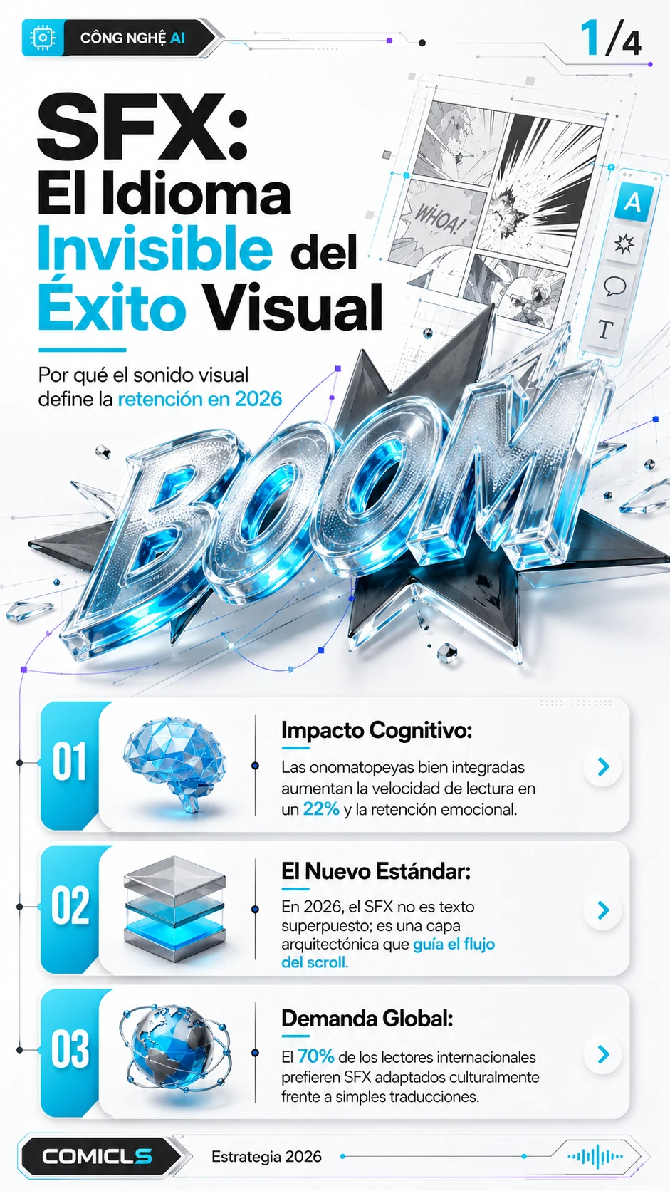 Ingeniería de SFX en 2026: Diseño de Onomatopeyas para Impacto Global