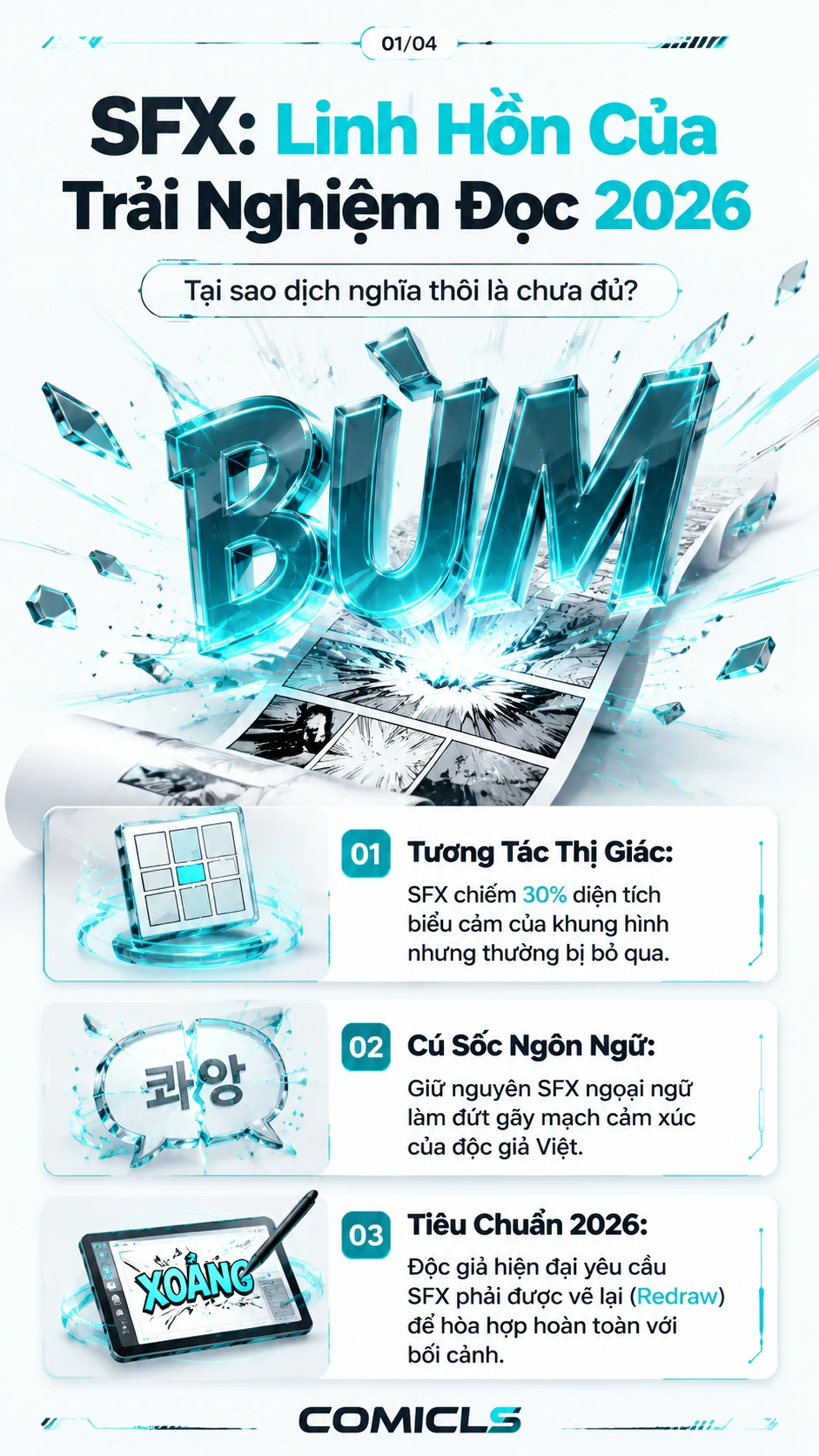 Âm Thanh Hình Ảnh: Kỹ Thuật Việt Hóa SFX Trong Webtoon 2026