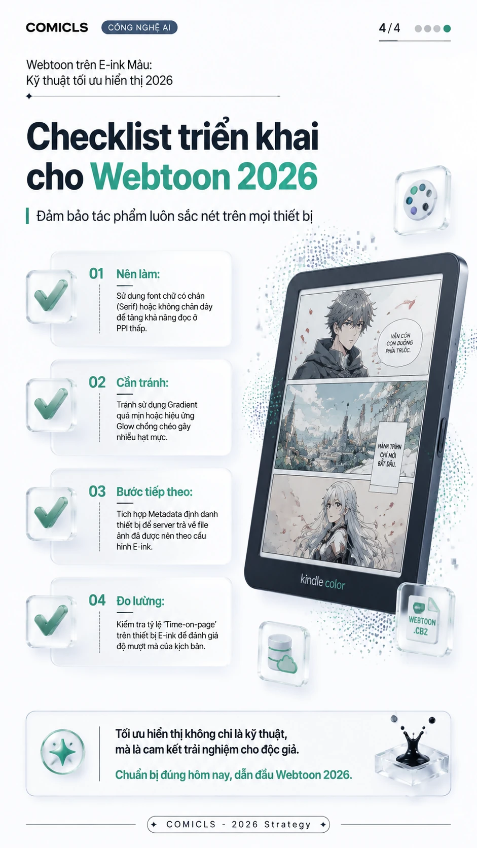 Checklist triển khai cho Webtoon 2026