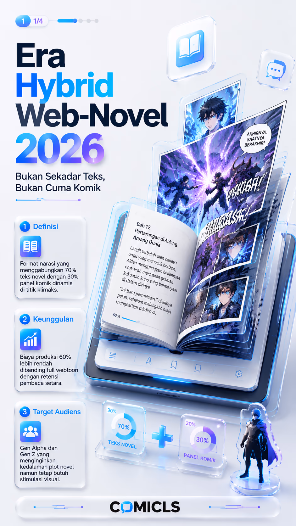 Hybrid Web-Novel 2026: Standar Baru Baca Teks Plus Visual