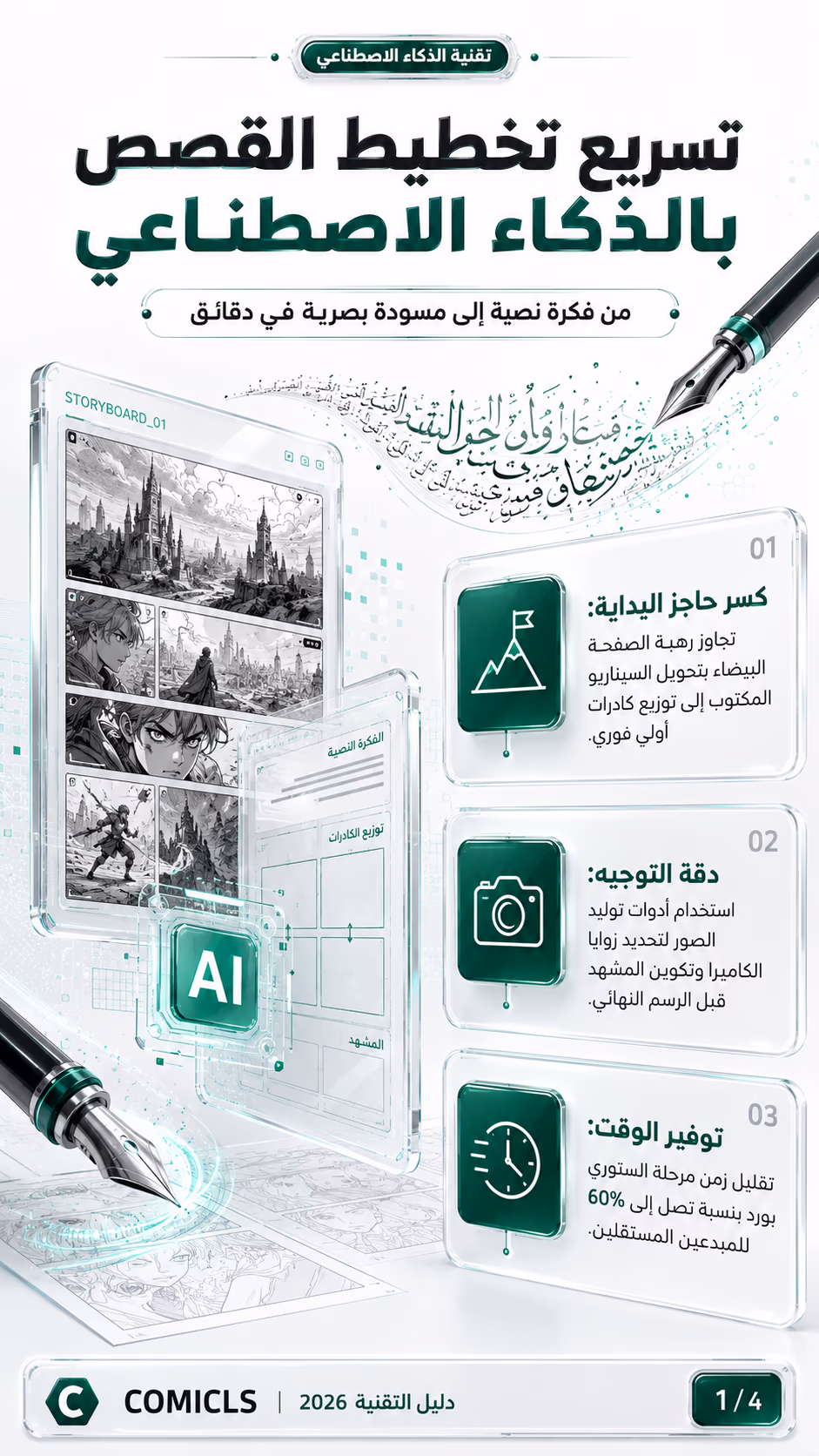 تحويل السيناريو العربي إلى مسودة بصرية بالذكاء الاصطناعي