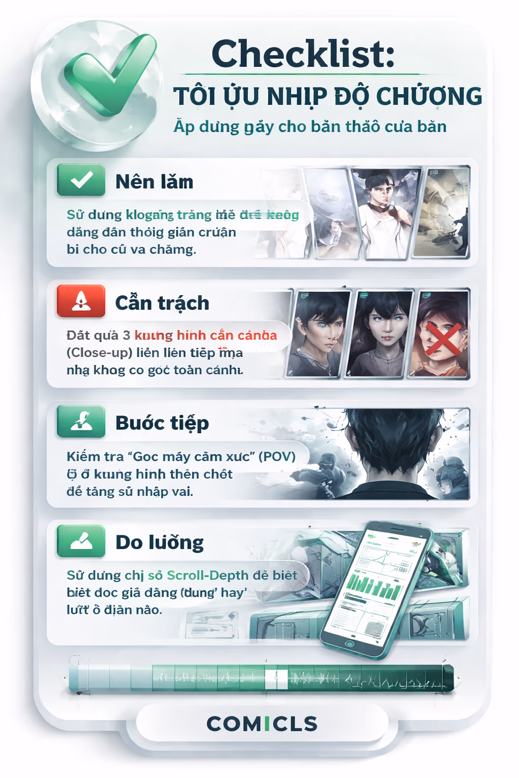 Checklist: Tối ưu nhịp độ chương
