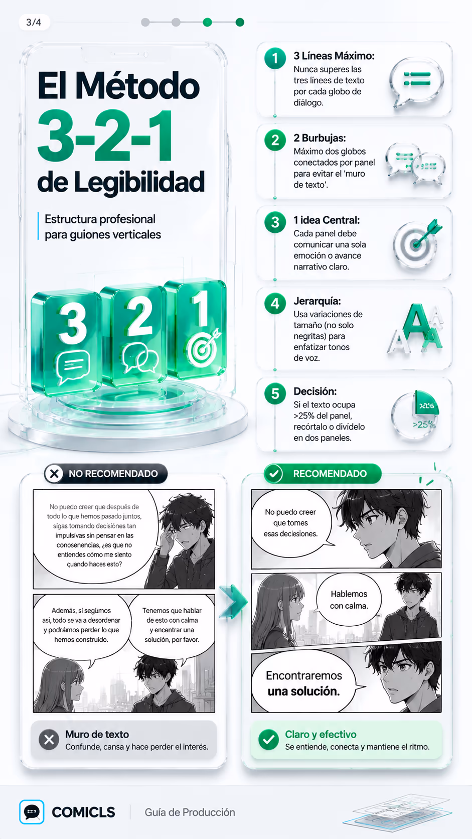 El Método 3-2-1 de Legibilidad
