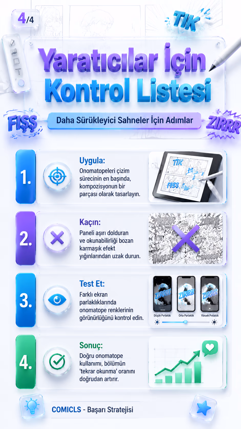 Yaratıcılar İçin Kontrol Listesi