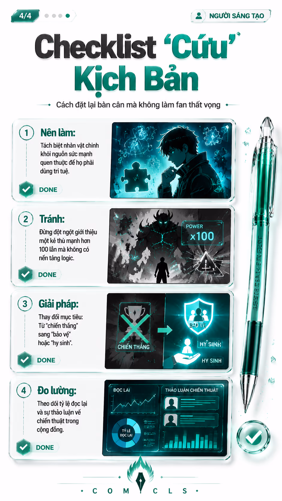 Checklist 'Cứu' Kịch Bản