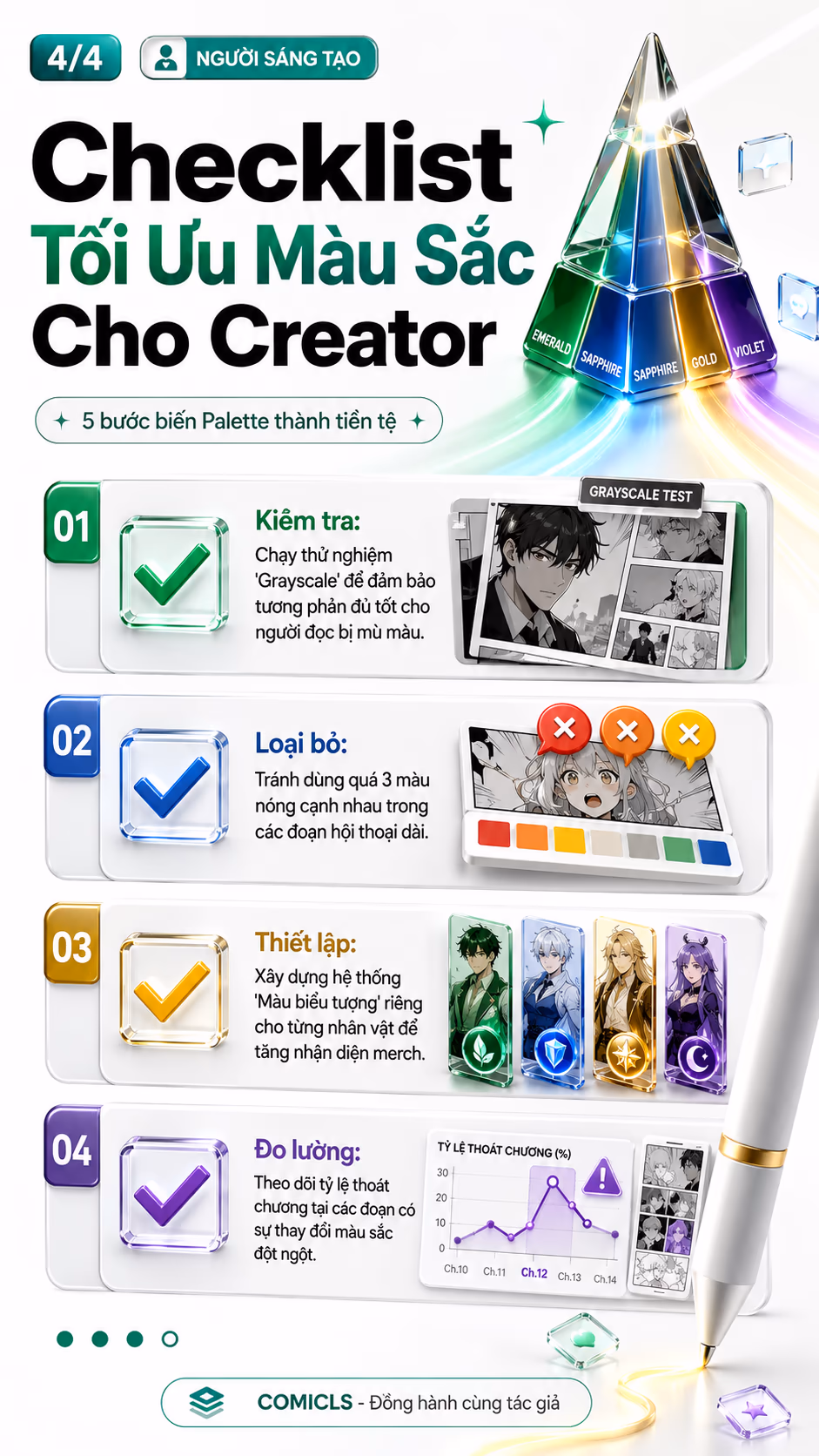 Checklist Tối Ưu Màu Sắc Cho Creator