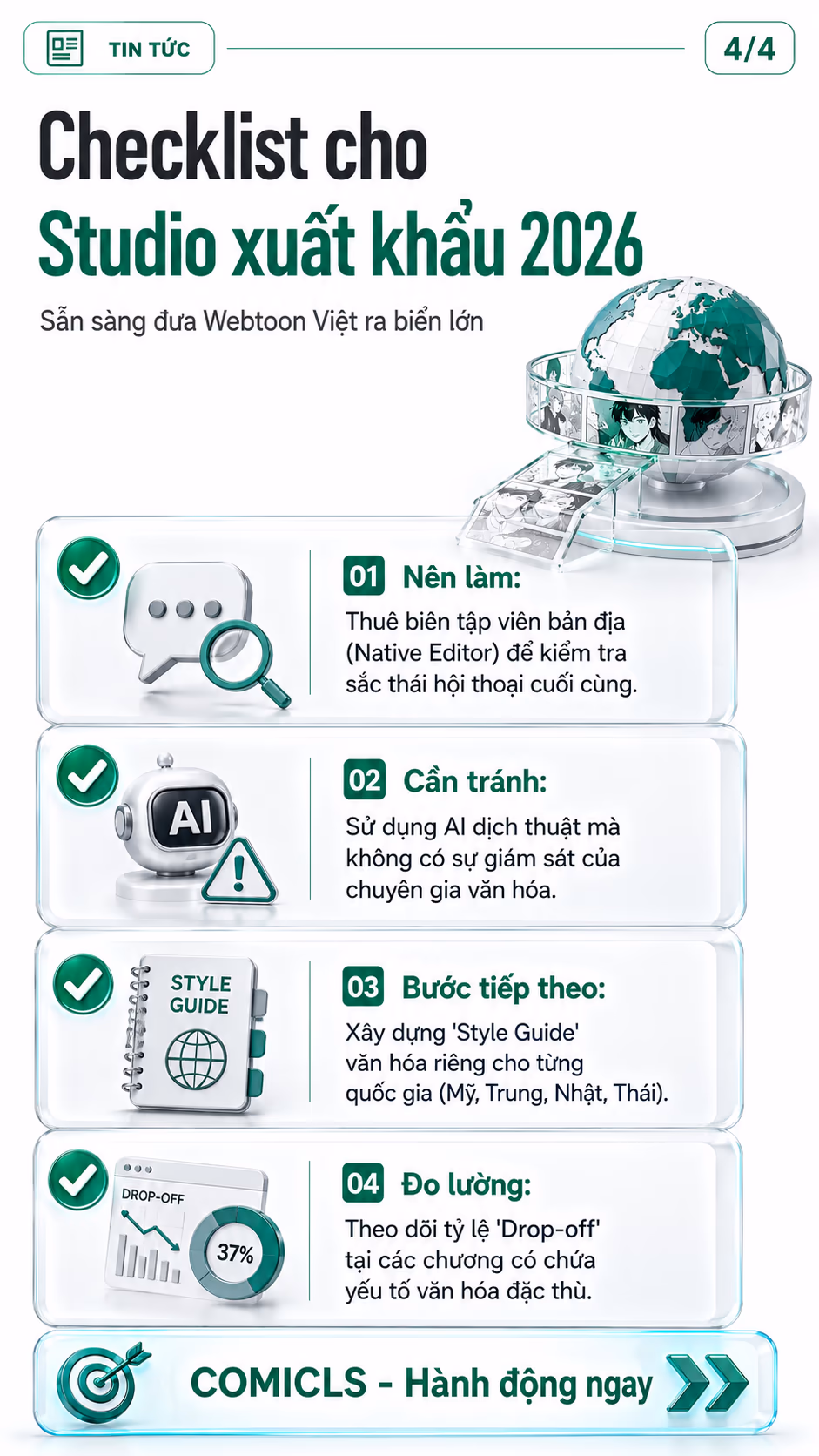 Checklist cho Studio xuất khẩu 2026
