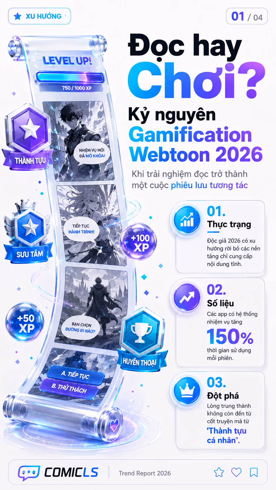 Gamification Webtoon 2026: Cách 'Game hóa' để giữ chân fan