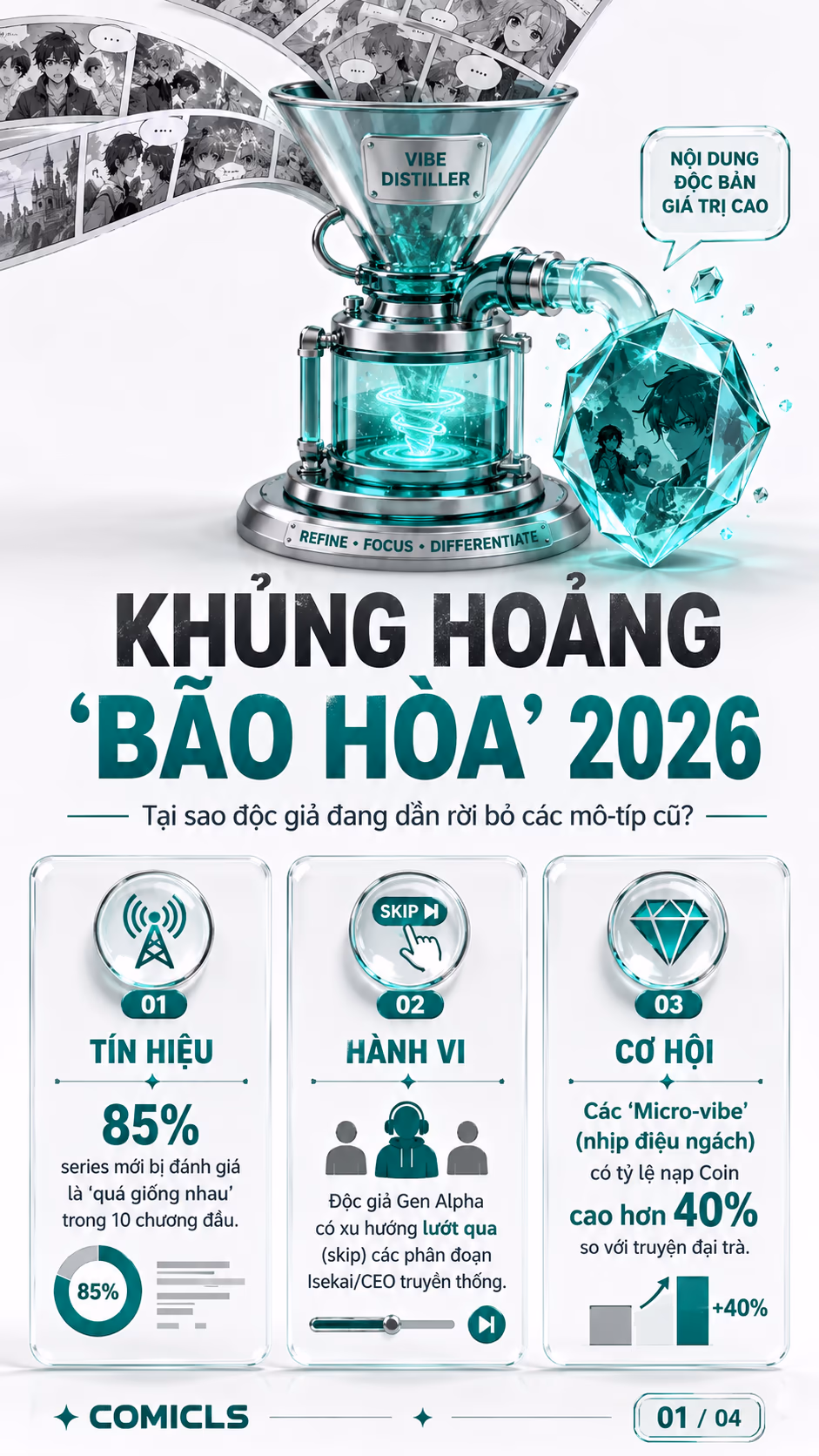 Thoát bẫy 'Bão hòa': Chiến lược Niche-Vibe Webtoon 2026