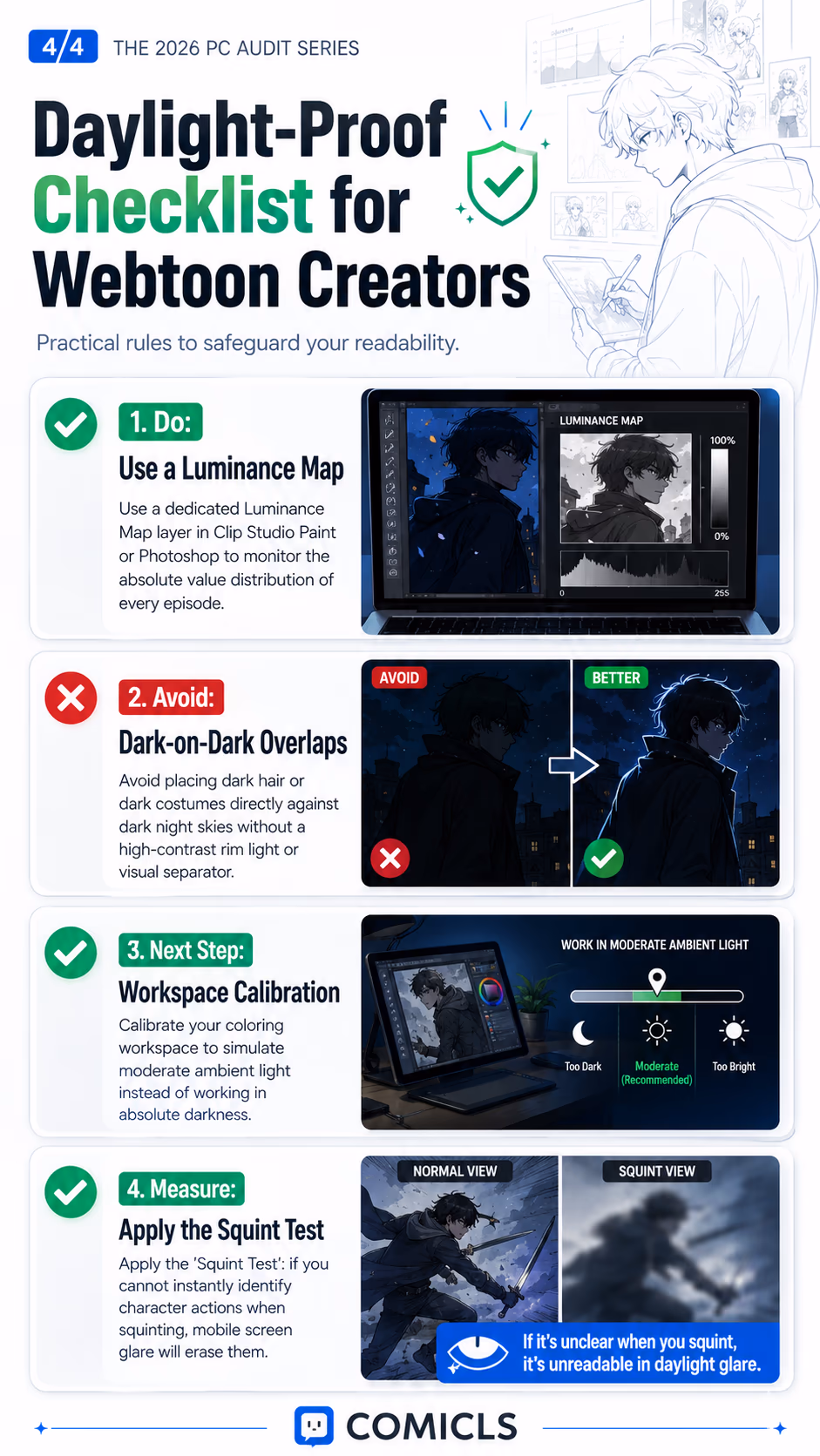 Daylight-Proof Checklist for Webtoon Creators